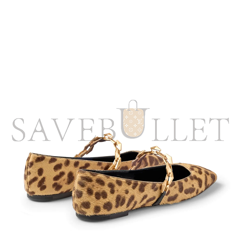 JIMMY CHOO DIAMOND TILDA FLAT NATURAL LEOPARD PRINT PONY FLATS DIAMONDTILDAFLATLOP